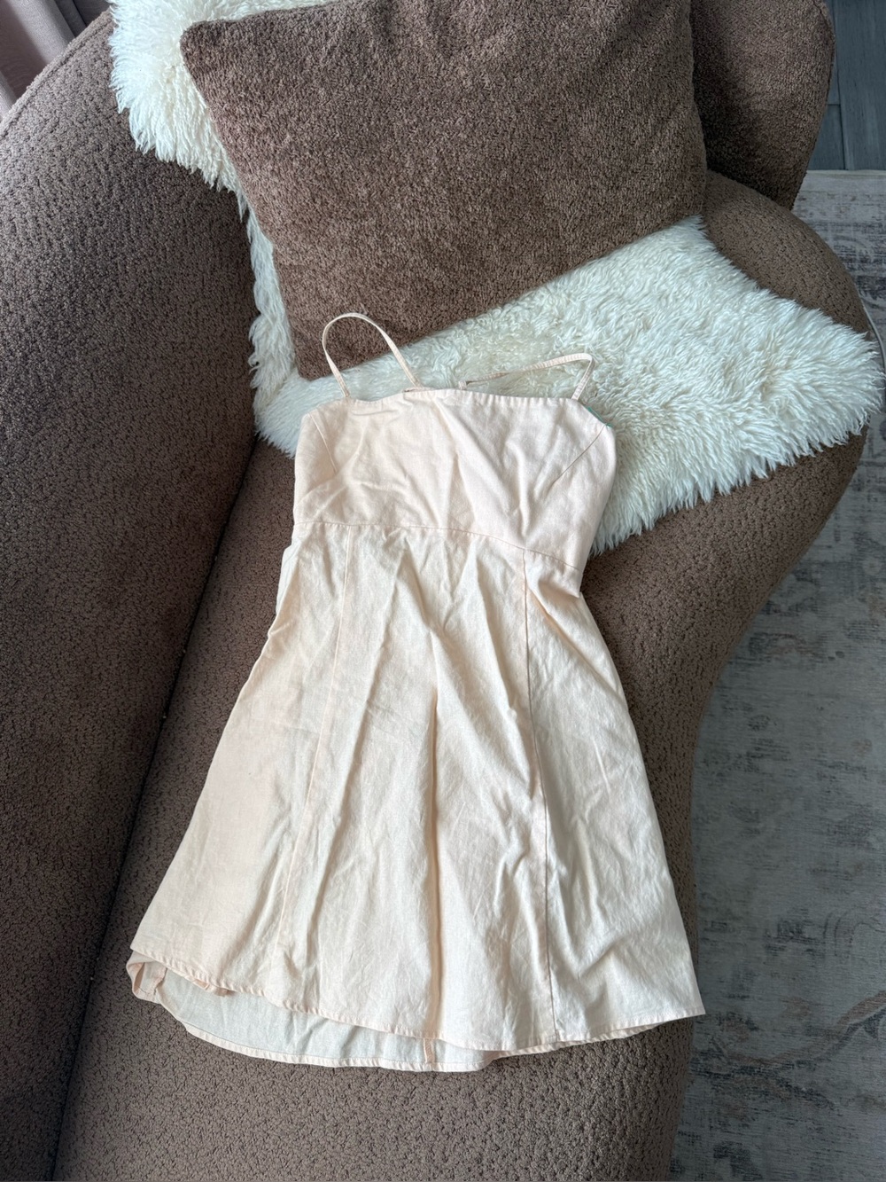 Shore Brand Orange Linen/Cotton Mini Dress